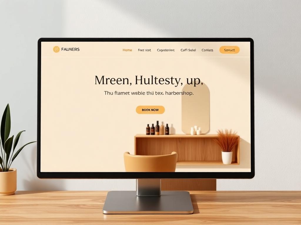 Voorbeeldwebsite voor een kapsalon
